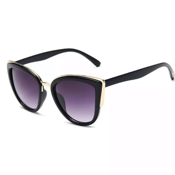 Cat Eye Sunglasses Smoke Black Sunnies - Picture 2 of 9